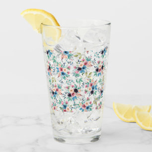 Verre Fleurs de printemps colorées motif