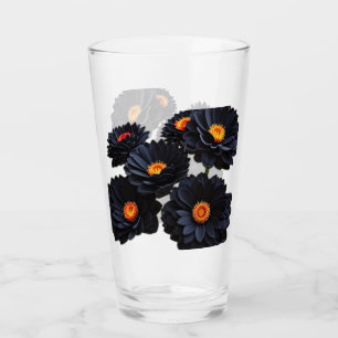 Verre Fleurs de velours noir