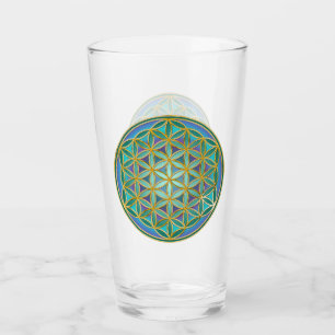 Verre FLEURS DE VIE - Géométrie Sacrée Design 1