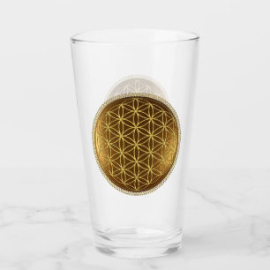 Verre FLEURS DE VIE - Géométrie Sacrée Médaillon 1