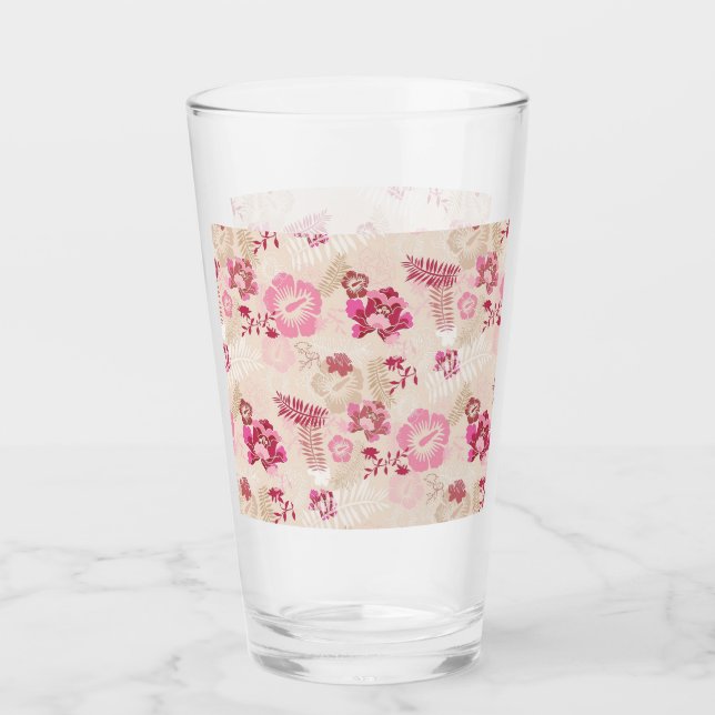 Verre Fleurs modernes roses mignonnes motif Haut basket (Devant)