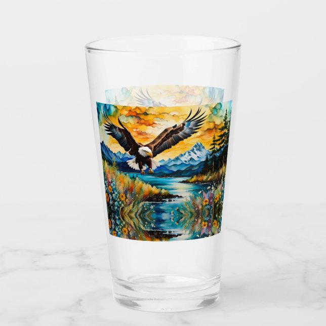 Verre Fleurs sauvages de la rivière Bald Eagle au couche (Devant)
