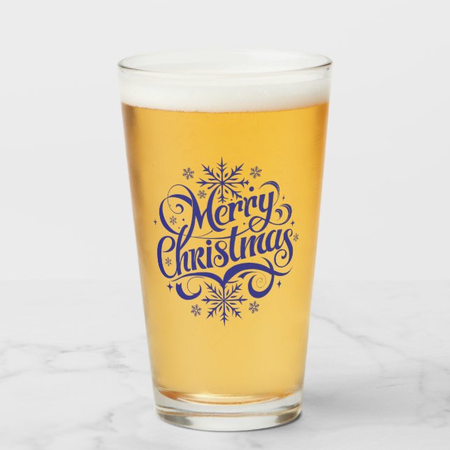 Verre Flocons de Noël (Devant (rempli))