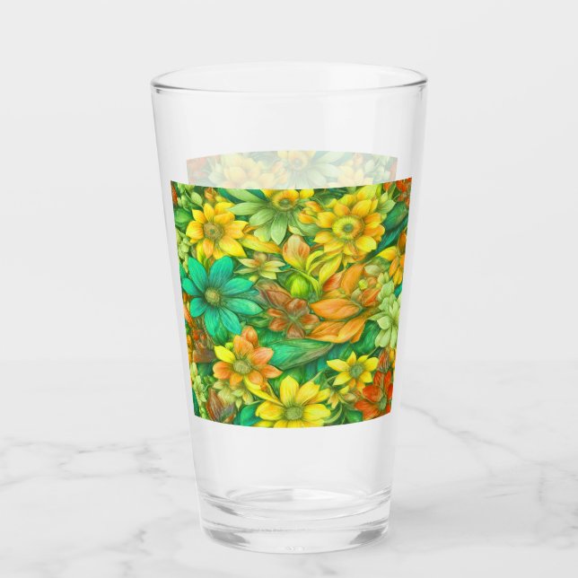 Verre Floral Abstrait #67 (Devant)