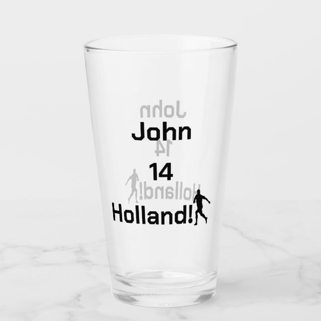 Verre Football néerlandais, personnalisable (Devant)