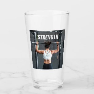 Verre Force Fittness Femmes Muscle Worout Motivationnel