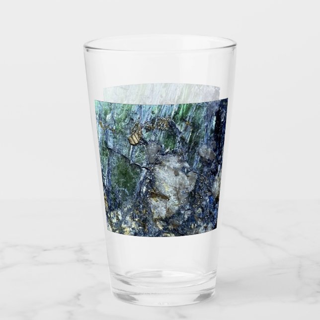 Verre Formation minérale de cristal de vivianite vert pr (Devant)