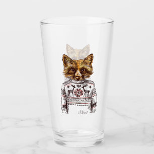 Verre Fox habillé rusé