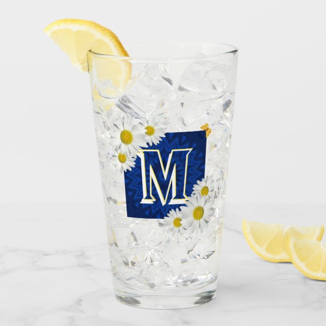 Verre Frais comme monogramme de marguerite (Devant glace)