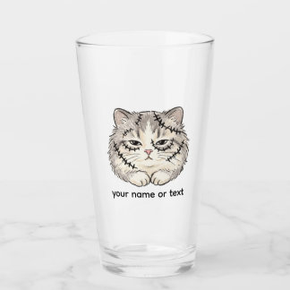 Verre Frankenstein Chat Endormi Brodé Halloween Coloré