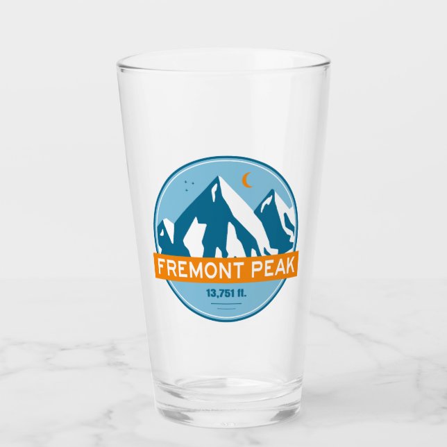Verre Fremont Peak Wyoming Stars Lune (Devant)