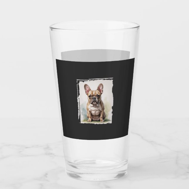 Verre French Bulldog Portrait (Devant)