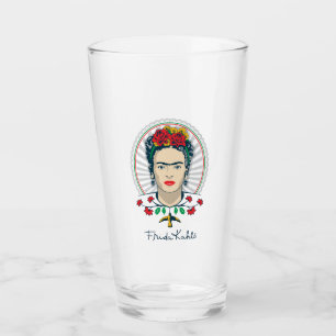 Verre Frida Kahlo Floral Vintage