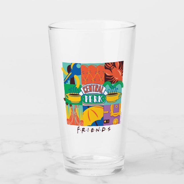 Verre FRIENDS™ | Central Perk Graphique Vibrant (Devant)
