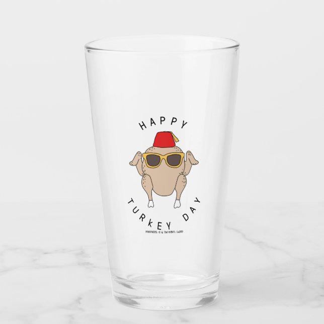 Verre FRIENDS™ | Joyeuse fête de la dinde (Devant)