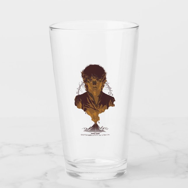Verre FRODO™ MOUNT DOOM™ Tengwar Inscription Graphic (Devant)