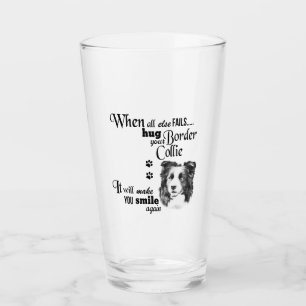 Verre Frontière Collie art moderne mignon race de chien
