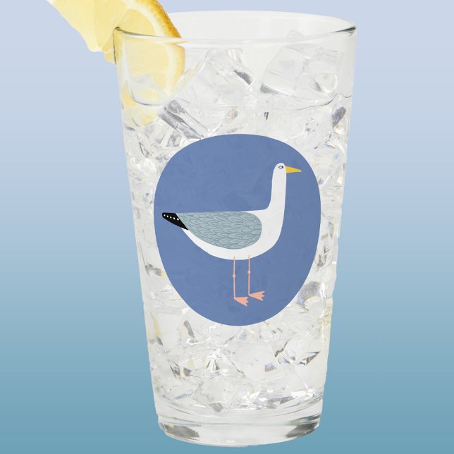 Verre Fun Seagull (Fun seagull glass tumbler)