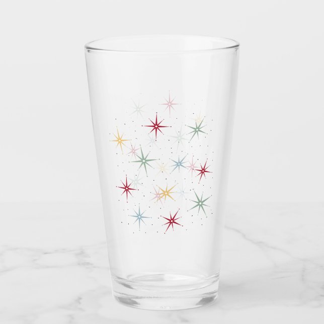 Verre Funky Atomic Starburst Mid Century Retro (Devant)