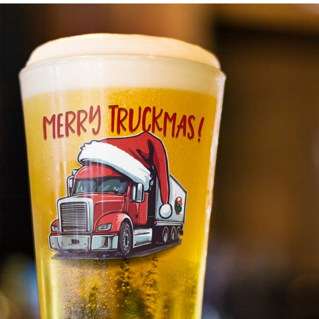 Verre Funky Noël Semi Transport Camion Truckmas (The perfect gift for the truck driver in your life this holiday season. Merry Truckmas!)
