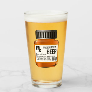 Verre Funny BEER Cadeaux - Prescription Pill Bottle Rx