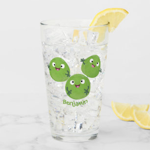 Verre Funny Brussels sprouts légumes caricature