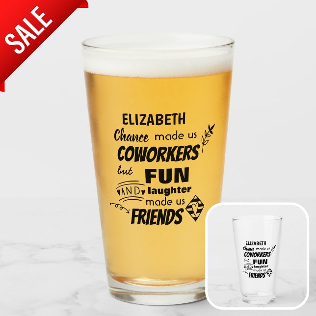 Verre Funny COWORKER Quitter Goodluck Adieu ami (Créateur téléchargé)