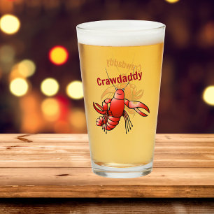Verre Funny Crawdaddy Épie rouge