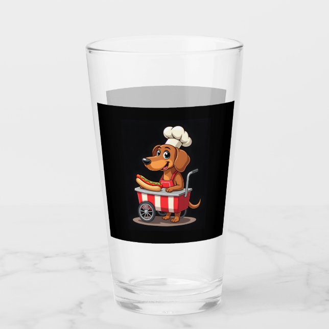Verre Funny Dachshund Chien Hotdog Sandwich Weenie Sauci (Devant)