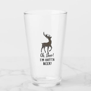Verre Funny Deer Cute Beer Pun Buck Men