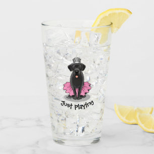 Verre Funny Dog Ballet Princess Black Lab Retriever