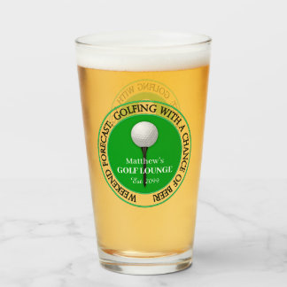 Verre Funny Golf Golfing Boule de golf Tee Pint Bière