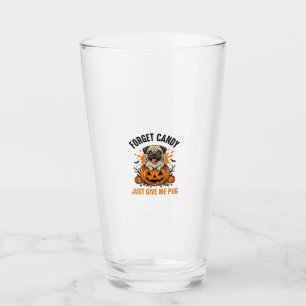 Verre Funny Halloween Pug Forget Candy Conception de T-s