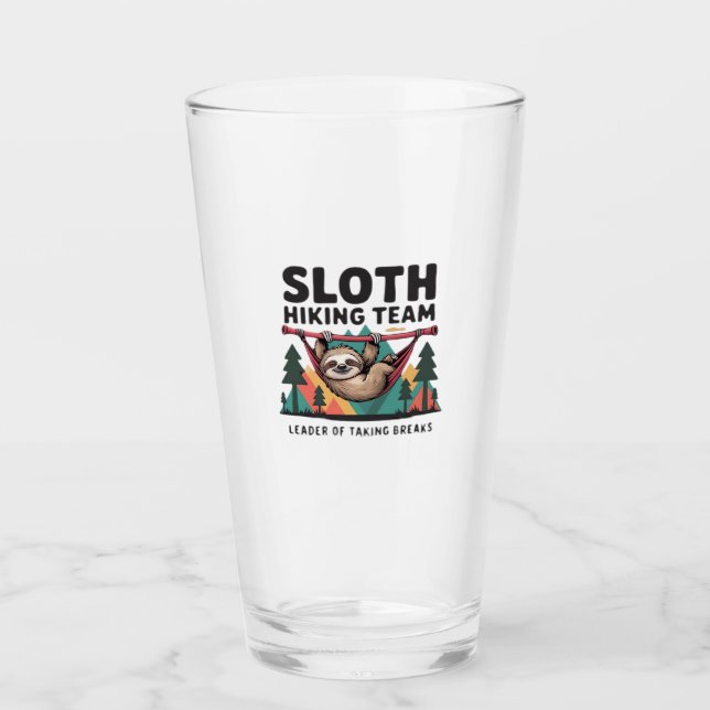 Verre Funny Sloth Hiking - This funny sloth hiking gift  (Devant)