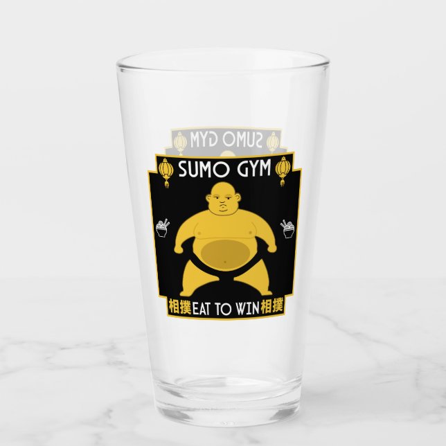 Verre Funny Sumo Wrestler (Devant)