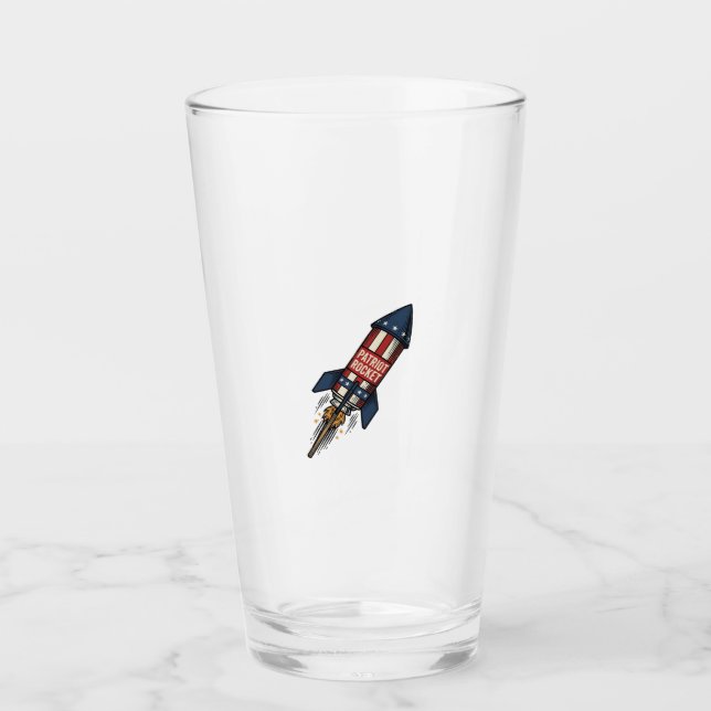 Verre Fusée Patriot 4 juillet Conception de feux d'artif (Devant)