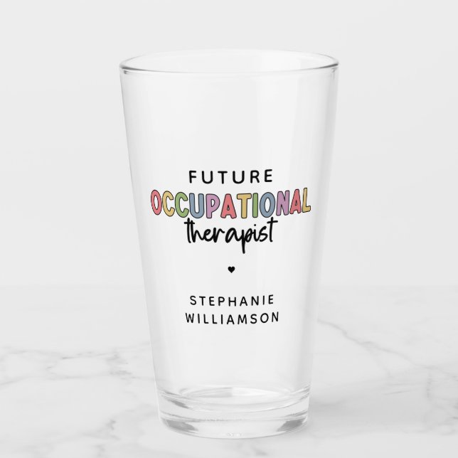 Verre Futur personnalisé OT ergothérapeute OT étudiant (Devant)