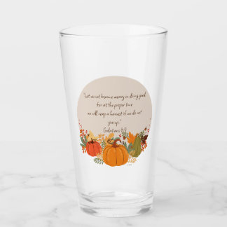 Verre Galates 6:9 Récolte Automne Automne Chute Merci Ci