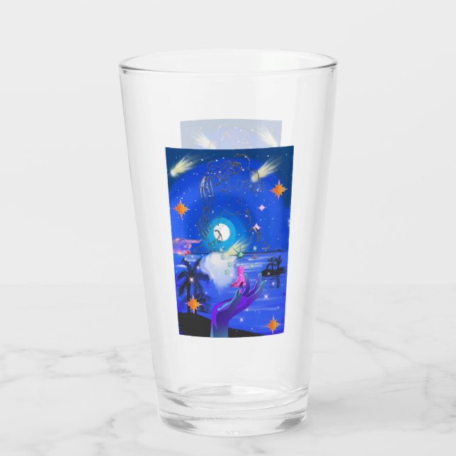 Verre Galaxie d'été de Mikitiez aquarius (Dos)