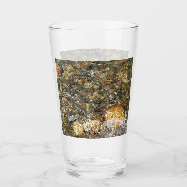 Verre Galets Brown et gris naturel Abstrait (Devant)