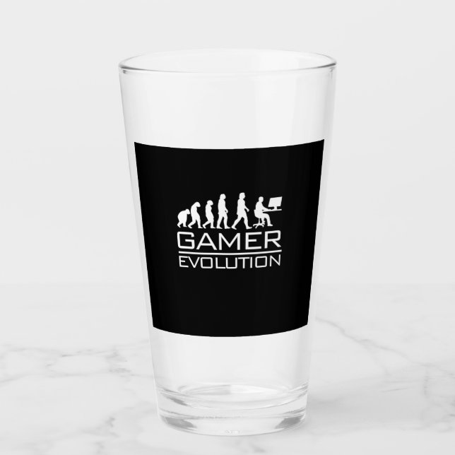 Verre Gamer Gift | Évolution des gamers (Devant)