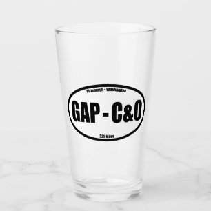 Verre GAP - voie navigable C&O en forme ovale