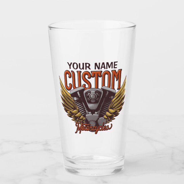 Verre Garage de moto personnalisé Aigle de moto (Devant)