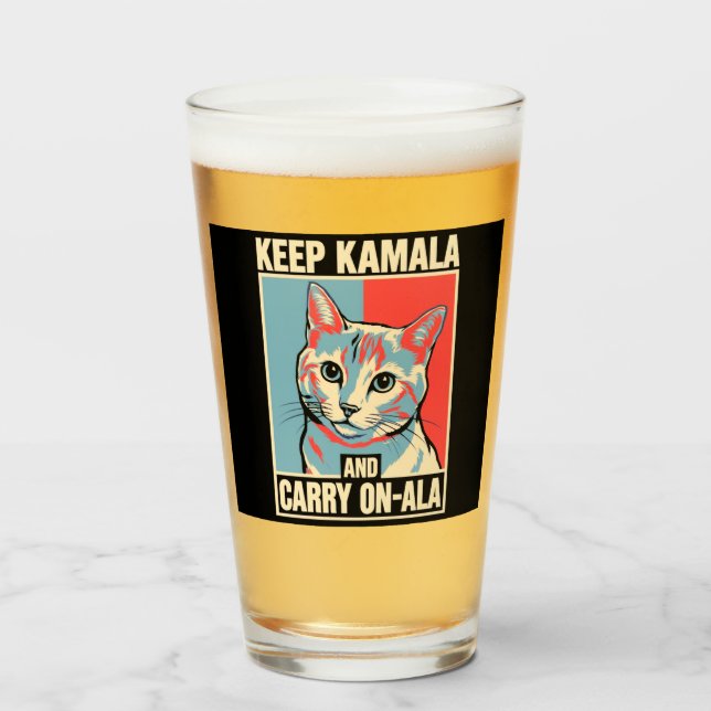 Verre Gardez Kamala et continuez-A-La LA Kamala Harris (Devant (rempli))