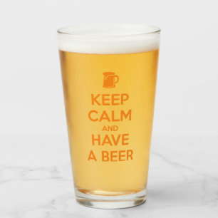 Verre Gardez votre calme et prenez une bière