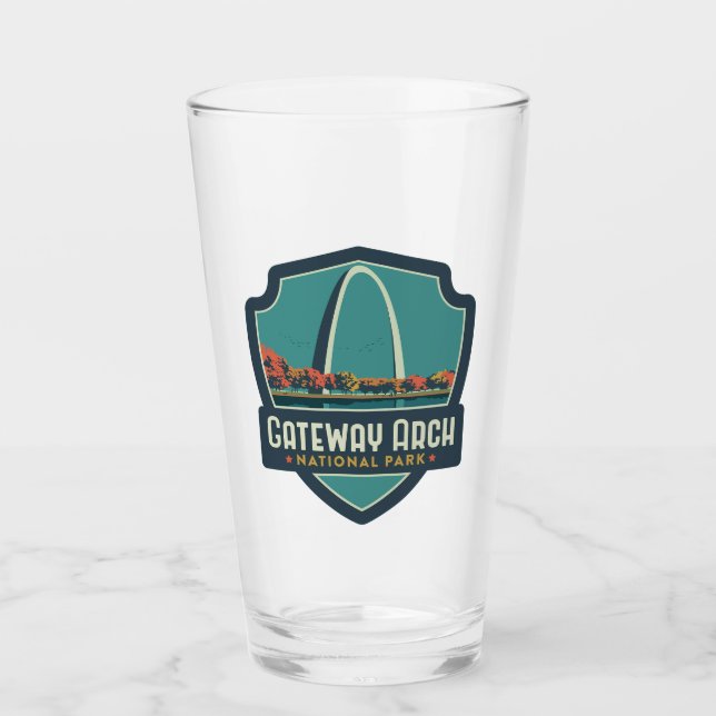 Verre Gateway Arch National Park Pint Glass (Devant)