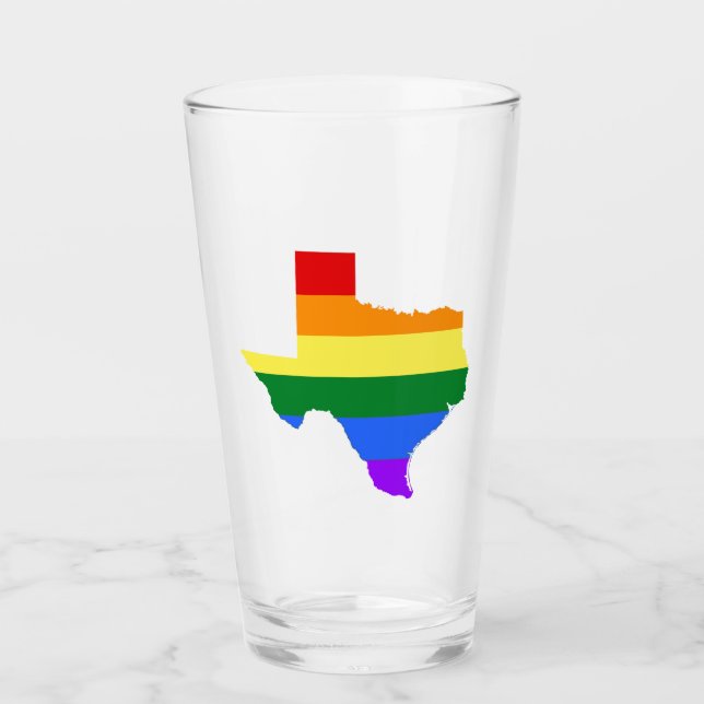 Verre Gay pride| Texas Rainbow (Devant)