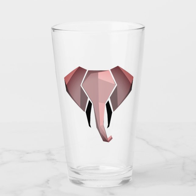 Verre Géométrie Tête d'éléphant (Devant)