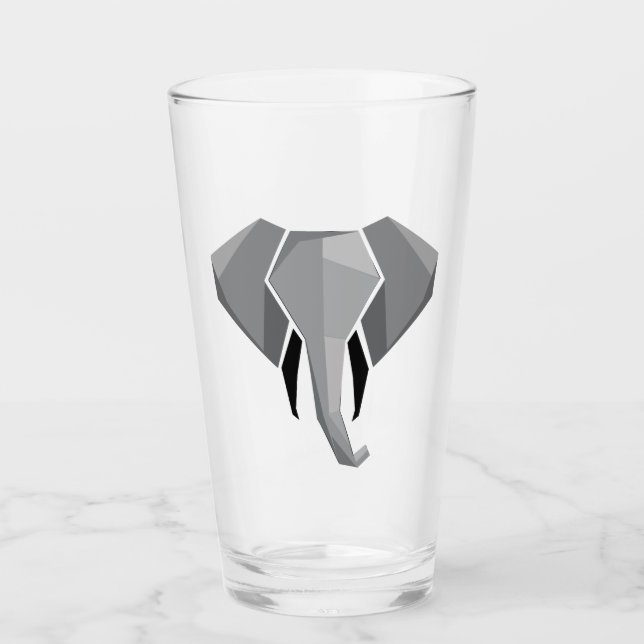 Verre Géométrie Tête d'éléphant (Devant)