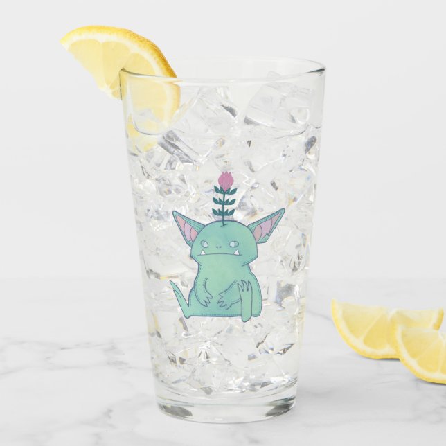 Verre Gerald le Gobelin | Créature Fantastique Mignonne  (Devant glace)